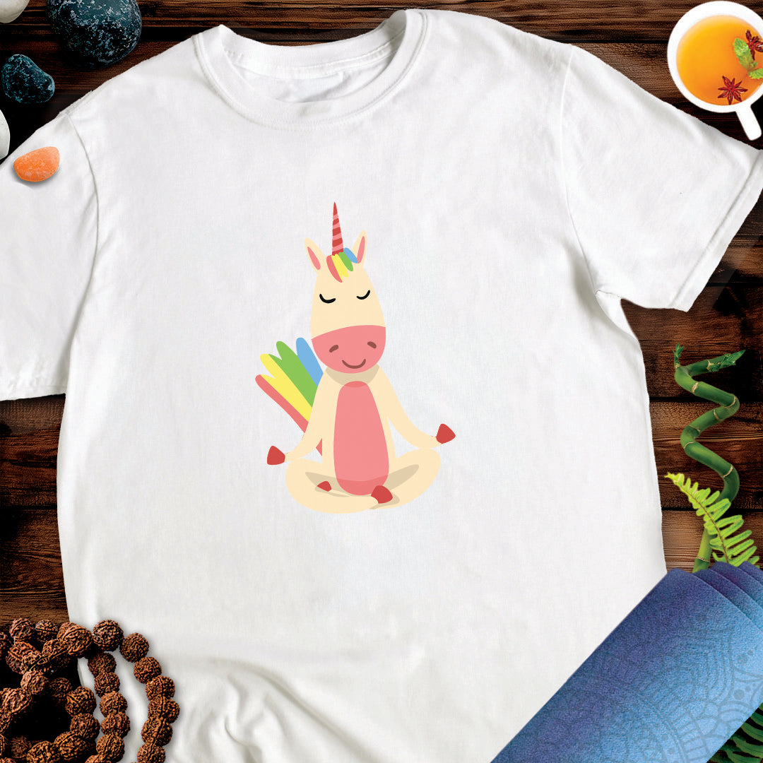 Lotus Pose Unicorn Unisex T-Shirt