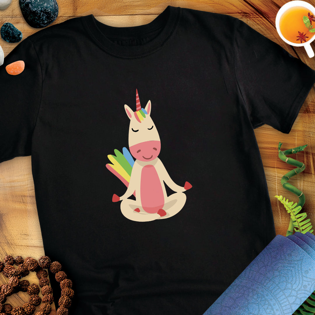Lotus Pose Unicorn Unisex T-Shirt