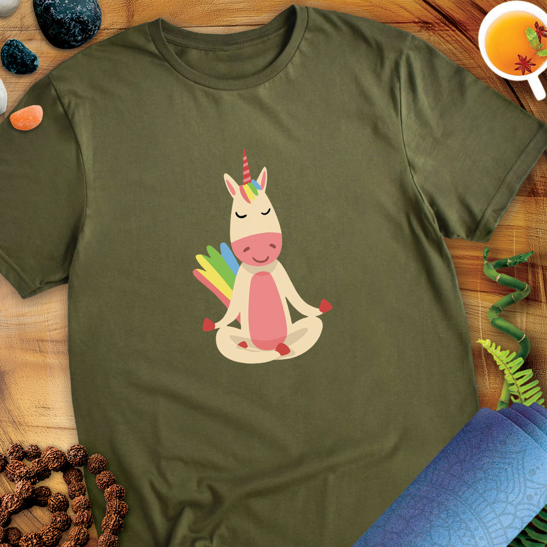 Lotus Pose Unicorn Unisex T-Shirt