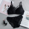 Women's Set Wire Free Push Up Lace Female Underwear Set Transparent Panties Seamless Female Underwear and Panty Set
